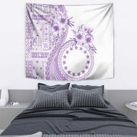 Kia Orana Cook Islands Tapestry Tiare and Stars - Lavender
