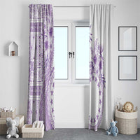 Kia Orana Cook Islands Window Curtain Tiare and Stars - Lavender