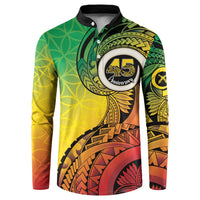 Vanuatu 45th Independence Anniversary Button Sweatshirt Ni-Van Sandroing LT7 Colorful - Polynesian Pride