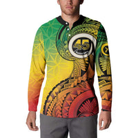 Vanuatu 45th Independence Anniversary Button Sweatshirt Ni-Van Sandroing LT7 - Polynesian Pride