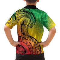 Vanuatu 45th Independence Anniversary Family Matching Long Sleeve Bodycon Dress and Hawaiian Shirt Ni-Van Sandroing LT7 - Polynesian Pride