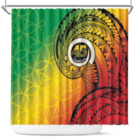 Vanuatu 45th Independence Anniversary Shower Curtain Ni-Van Sandroing LT7 Colorful - Polynesian Pride