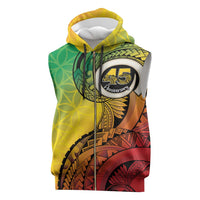 Vanuatu 45th Independence Anniversary Sleeveless Zip Hoodie Ni-Van Sandroing LT7 Colorful - Polynesian Pride