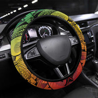 Vanuatu 45th Independence Anniversary Steering Wheel Cover Ni-Van Sandroing LT7 Universal Fit Colorful - Polynesian Pride
