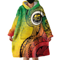 Vanuatu 45th Independence Anniversary Wearable Blanket Hoodie Ni-Van Sandroing - Polynesian Pride