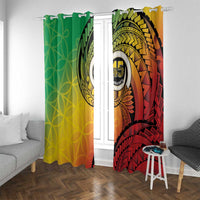 Vanuatu 45th Independence Anniversary Window Curtain Ni-Van Sandroing - Polynesian Pride