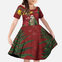 Kakapo Bird New Zealand Family Matching Tank Maxi Dress and Hawaiian Shirt Floral Christmas
