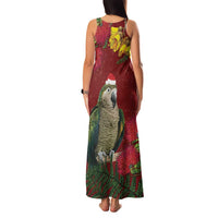 Kakapo Bird New Zealand Family Matching Tank Maxi Dress and Hawaiian Shirt Floral Christmas