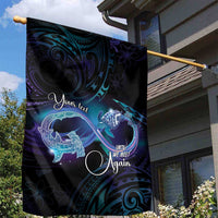 Polynesian Personalized Memorial Garden Flag Oceanic Infinity Symbol - Until We Meet Again - Polynesian Pride