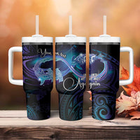 Polynesian Personalized Memorial Tumbler With Handle Oceanic Infinity Symbol - Until We Meet Again - Polynesian Pride