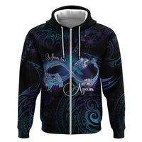 Polynesian Personalized Memorial Zip Hoodie Oceanic Infinity Symbol - Until We Meet Again - Polynesian Pride
