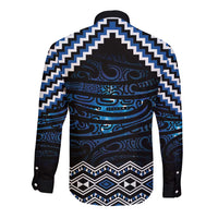 New Zealand Matariki Long Sleeve Button Shirt Galaxy Styled Taniko