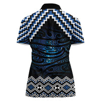 New Zealand Matariki Women Polo Shirt Galaxy Styled Taniko