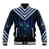 New Zealand Matariki Baseball Jacket Galaxy Poutama Motifs