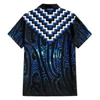 New Zealand Matariki Family Matching Off Shoulder Short Dress and Hawaiian Shirt Galaxy Poutama Motifs