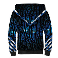 New Zealand Matariki Sherpa Hoodie Galaxy Poutama Motifs