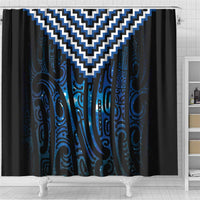 New Zealand Matariki Shower Curtain Galaxy Poutama Motifs
