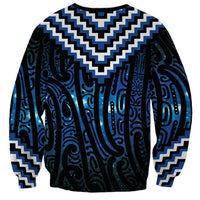 New Zealand Matariki Sweatshirt Galaxy Poutama Motifs