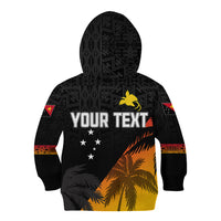 Personalised PNG Hunters Rugby Kid Hoodie Palm Trees Simple LT7 - Polynesian Pride