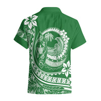 Polynesian Plumeria Hawaiian Shirt Ride The Waves - Green LT7 - Polynesian Pride