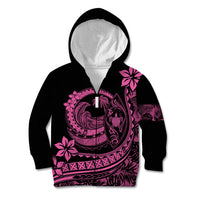 Polynesian Plumeria Kid Hoodie Ride The Waves - Pink LT7 Zip Hoodie Pink - Polynesian Pride