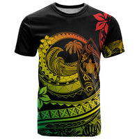 Polynesian Plumeria T Shirt Ride The Waves Reggae LT7 Reggae - Polynesian Pride
