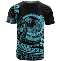 Polynesian Plumeria T Shirt Ride The Waves Turquoise LT7 - Polynesian Pride