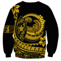 Polynesian Plumeria Sweatshirt Ride The Waves - Yellow LT7 - Polynesian Pride
