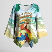 Aloha Hawaii It's 5 o'clock Somewhere Kimono Sleeve Blouse - Polynesian Pride