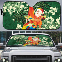 Moss Green Tropical Christmas Hawaii Tapa Auto Sun Shade Aloha Santa Drink Party LT7 Green - Polynesian Pride