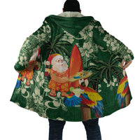 Moss Green Tropical Christmas Hawaii Tapa Cloak Aloha Santa Drink Party - Polynesian Pride