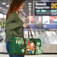 Moss Green Tropical Christmas Hawaii Tapa Travel Bag Aloha Santa Drink Party - Polynesian Pride