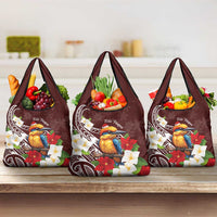 Felis Pasgua Guam Grocery Bag Christmas Sihek Kingfisher with Guasali