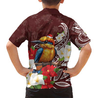 Felis Pasgua Guam Kid Hawaiian Shirt Christmas Sihek Kingfisher with Guasali