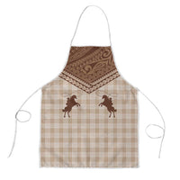 Aloha Hawaii Cowboys Paniolo Apron Beige Palaka - Polynesian Pride