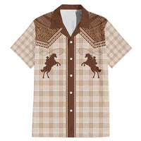 Aloha Hawaii Cowboys Paniolo Family Matching Mermaid Dress and Hawaiian Shirt Beige Palaka - Polynesian Pride