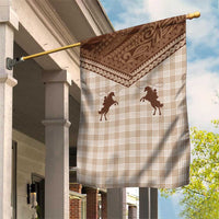 Aloha Hawaii Cowboys Paniolo Garden Flag Beige Palaka - Polynesian Pride