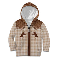 Aloha Hawaii Cowboys Paniolo Kid Hoodie Beige Palaka - Polynesian Pride