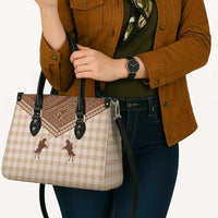 Aloha Hawaii Cowboys Paniolo Leather Bag Beige Palaka - Polynesian Pride