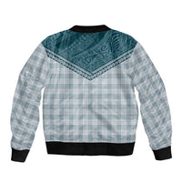 Aloha Hawaii Cowboys Paniolo Bomber Jacket Teal Palaka - Polynesian Pride