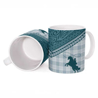 Aloha Hawaii Cowboys Paniolo Ceramic Mug Teal Palaka - Polynesian Pride