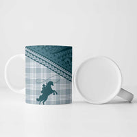 Aloha Hawaii Cowboys Paniolo Ceramic Mug Teal Palaka - Polynesian Pride