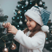 Aloha Hawaii Cowboys Paniolo Christmas Santa Hat Teal Palaka - Polynesian Pride