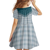 Aloha Hawaii Cowboys Paniolo Family Matching Mermaid Dress and Hawaiian Shirt Teal Palaka - Polynesian Pride