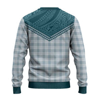 Aloha Hawaii Cowboys Paniolo Ugly Christmas Sweater Teal Palaka - Polynesian Pride