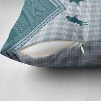 Aloha Hawaii Cowboys Paniolo Pillow Cover Teal Palaka - Polynesian Pride