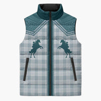 Aloha Hawaii Cowboys Paniolo Sleeveless Puffer Jacket Teal Palaka - Polynesian Pride