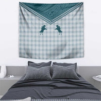 Aloha Hawaii Cowboys Paniolo Tapestry Teal Palaka - Polynesian Pride