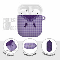 Aloha Hawaii Cowboys Paniolo AirPods Case Violet Palaka - Polynesian Pride
