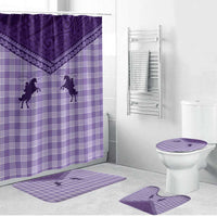 Aloha Hawaii Cowboys Paniolo Bathroom Set Violet Palaka - Polynesian Pride
